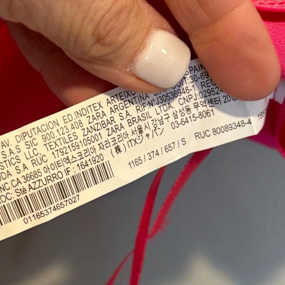 Women's Zara Satin Pink Cropped Tank Top - Size Small NWT adjustable str… - Picture 10 of 10